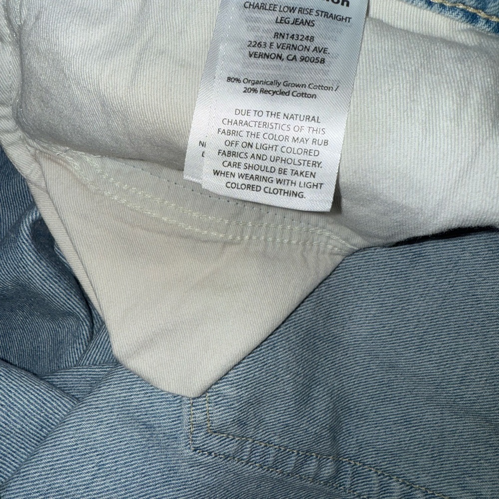 New | Reformation Charlee Low Rise Straight Leg Jeans 34 - Picture 5 of 8